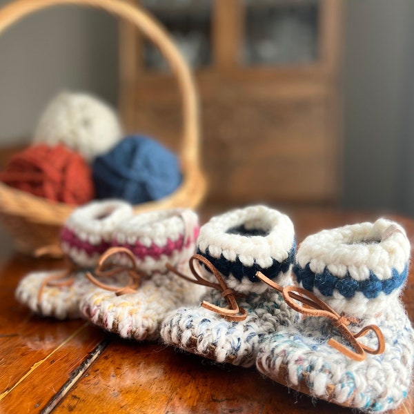 Baby Booties in a Wool Blend