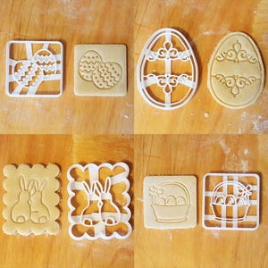 4 Piece Easter Egg Bunny Rabbit Set Cookie Cutter Great For Pastry Biscuit Icing Fondant Clay - UK SELLER - Postage Upgrade Available