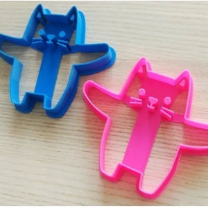 Cat Hug Cute Cookie Cutter Great For Pastry Biscuit Icing Fondant Clay - 12 Size Choices - UK SELLER - Postage Upgrade Available