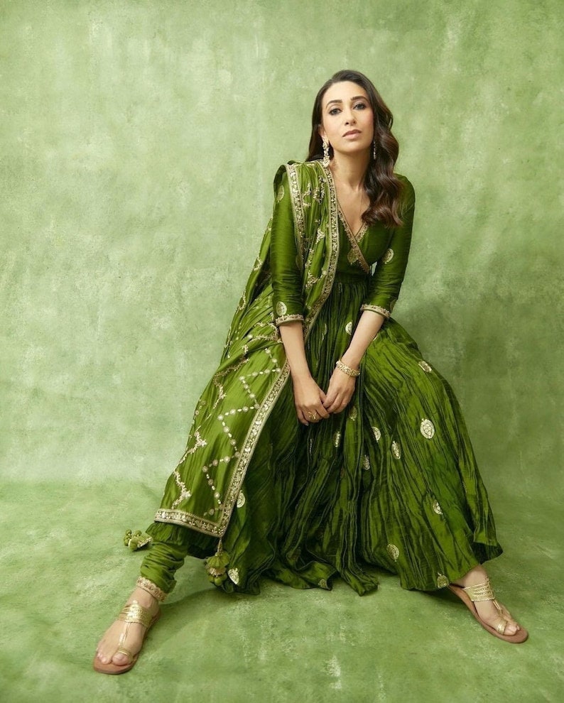 Green frock shop suit