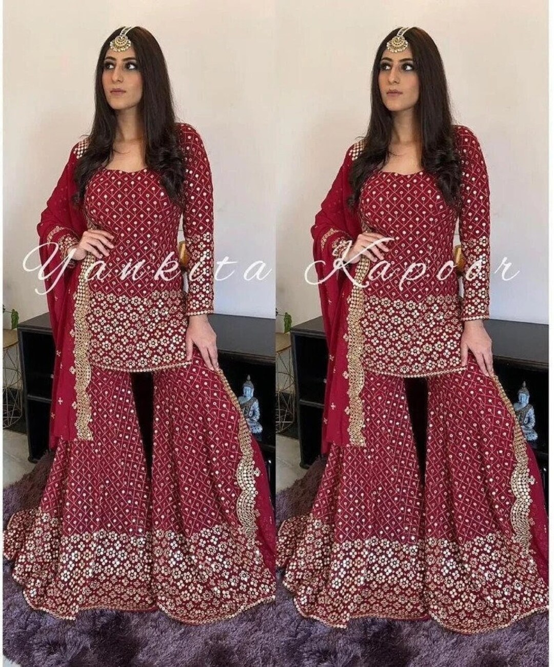 Indian Designer Party Wear Georgette Salwar Suit Premium - Etsy Singapore