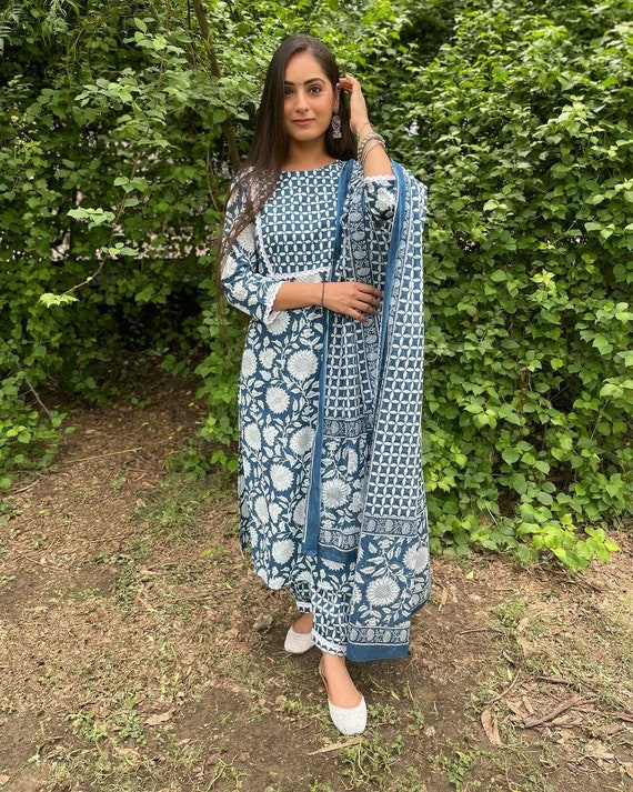 cotton kurta suit set