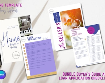 BUNDLE ALL Included:  Buyer's and Sellers Guides, loan application and prepare for the inspection.