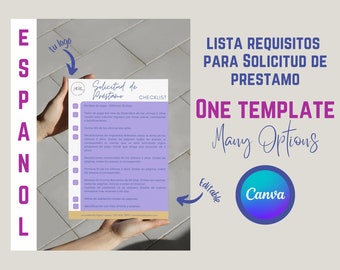 Lista de requisitos para aplicación de préstamo -Compradores