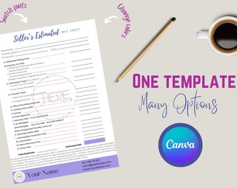 Seller's Estimated Net Sheet. Real Estate templates A Guide for the Seller.