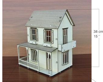 Victorian Wooden Dollhouse, Christene Marie Dollhouse, Wooden 3d Dollhouse, DIY Dollhouse