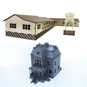 Bates Motel Kit, Bates House, Wooden Model Kit, Horror House, DIY