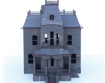 Bates Motel, Wooden Dollhouse, Psycho House, Bates Haunted House, Horror House, DIY