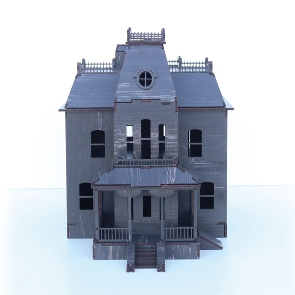 Bates Motel, Wooden Dollhouse, Psycho House, Bates Haunted House, Horror House, DIY