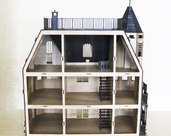 Laurel House Wooden House Victorian House Wooden Dollhouse Miniature Dollhouse Diy House Etsy UK