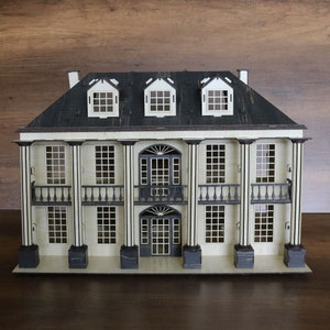 Southern Mansion, Mansion House, Dollhouse, Wooden House, Miniature Dollhouse, Victorian House DIY