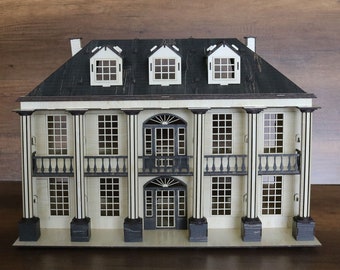 Southern Mansion, Mansion House, Dollhouse, Wooden House, Miniature Dollhouse, Victorian House DIY