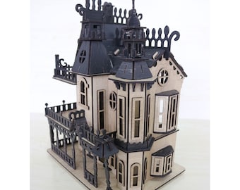 1:12 スケール木製ドールハウスキット、アシュリー アビゲイル