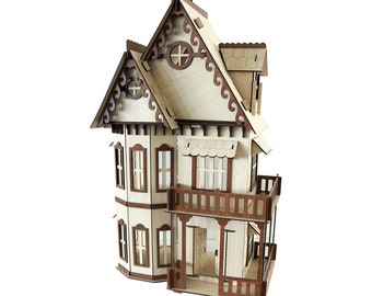 Victorian Dollhouse, Wooden  House, Gothic House, Diy Dollhouse