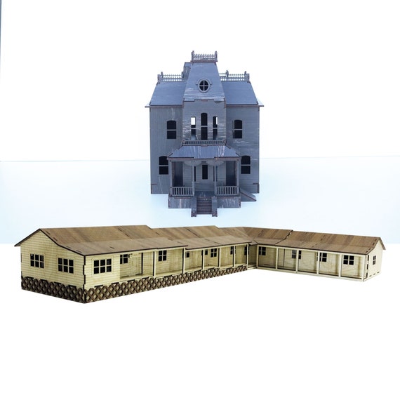 Bates Motel Kit, Bates House, Wooden Model Kit, Horror House, DIY