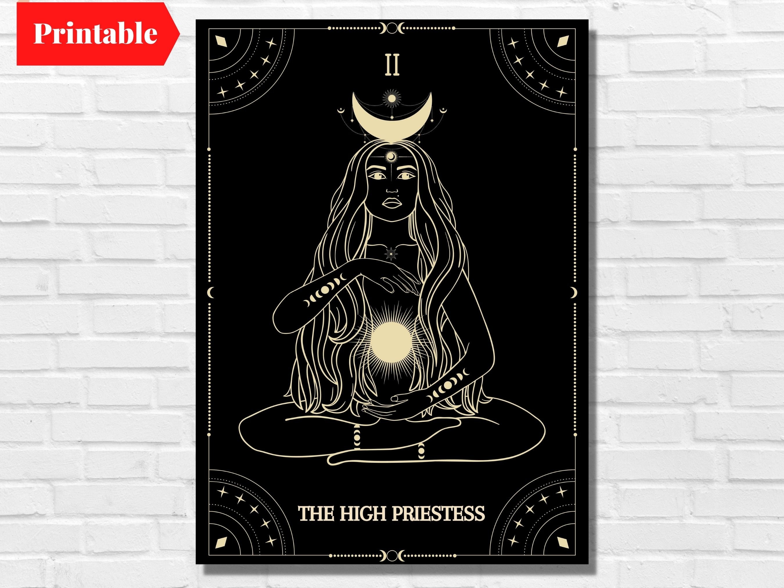 The High Priestess Tarot Poster Downloadable - Etsy