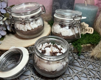 Duftkerze Schoko-Sahne Pudding mit Vanille Duft