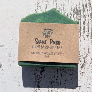 Sour Puss Handmade Soap | Warm Apple Scent | Cold Process Soap | Natural Vegan Soap | Fruity & Spiced Soap | Artisan Soap | Green Soap Bar