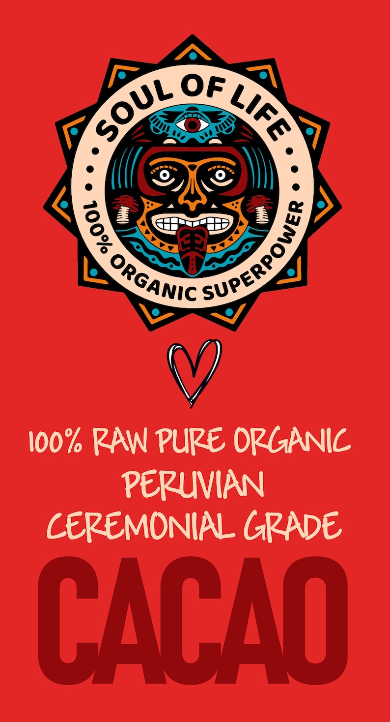 Soul of Life 100% Organic Ceremonial Cacao Liquor/Paste Organic Raw Peruvian Criollo Vegan Gluten Free postage image 4