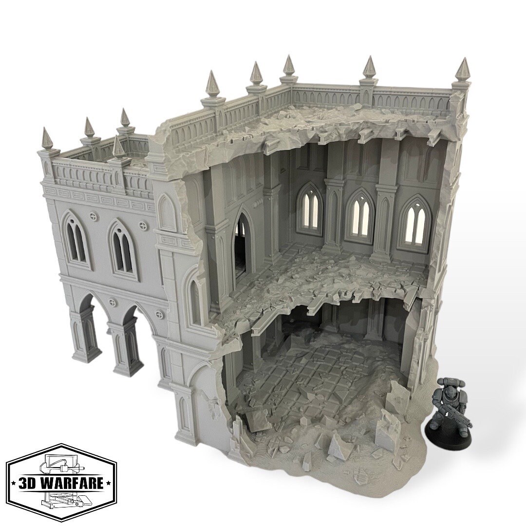 Gothic Mansion Ruined Building Scenery Scatter Terrain for 28/32mm ...
