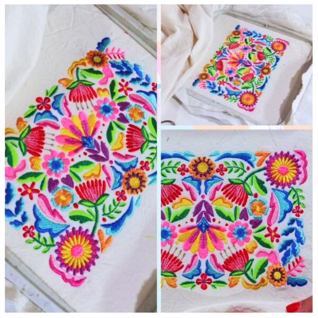Machine Embroidery Design Rhapsody Flower Mexican Style