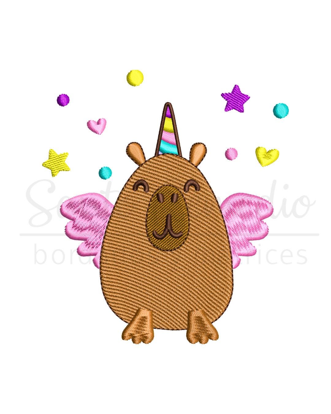 Embroidery Matrix Carpi Unicorn Capy Unicorn 10 Cm Capybara Capybara ...