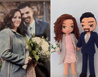 Mommy and Me Dolls, Bride and Groom Doll, Wedding Day Dolls, Gift For Newlyweds, Anniversary Gift For Couples, Gift to Wife
