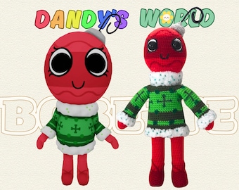 Roblox Dandy’s World Plush – Handmade Crochet Doll – Gamer Gift – Birthday Gift for Kids – Custom Character Toy