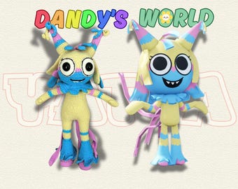 Custom Dandy’s World Roblox Doll – Crochet Plush – Handmade Gift for Children – Gamer Birthday Toy