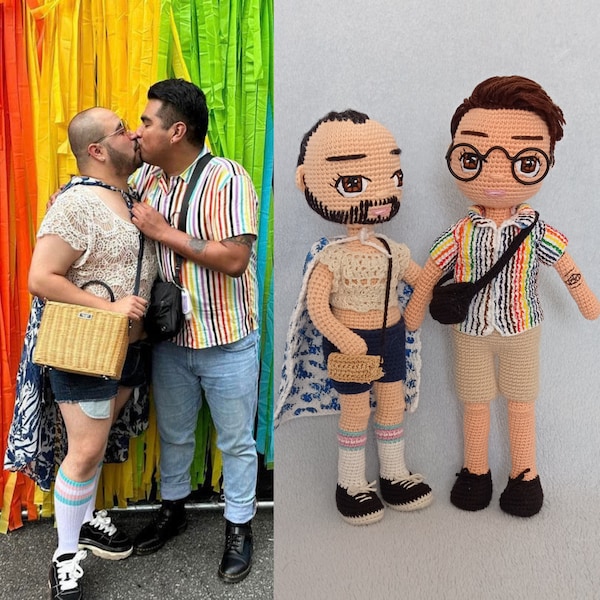 Valentines xoxo Doll, Darlings Doll, Gifts For Gay Couples, Gay Couple Doll, Emotional Anniversary Gift