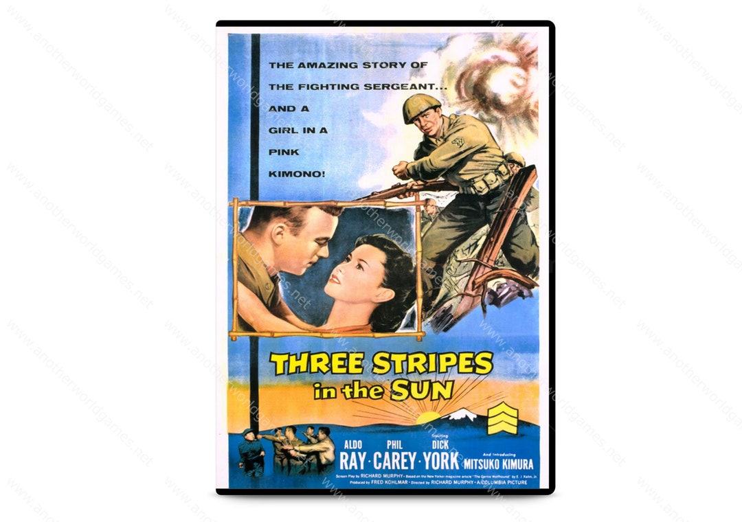 three-stripes-in-the-sun-1955-drama-romance-war-aldo-ray-etsy