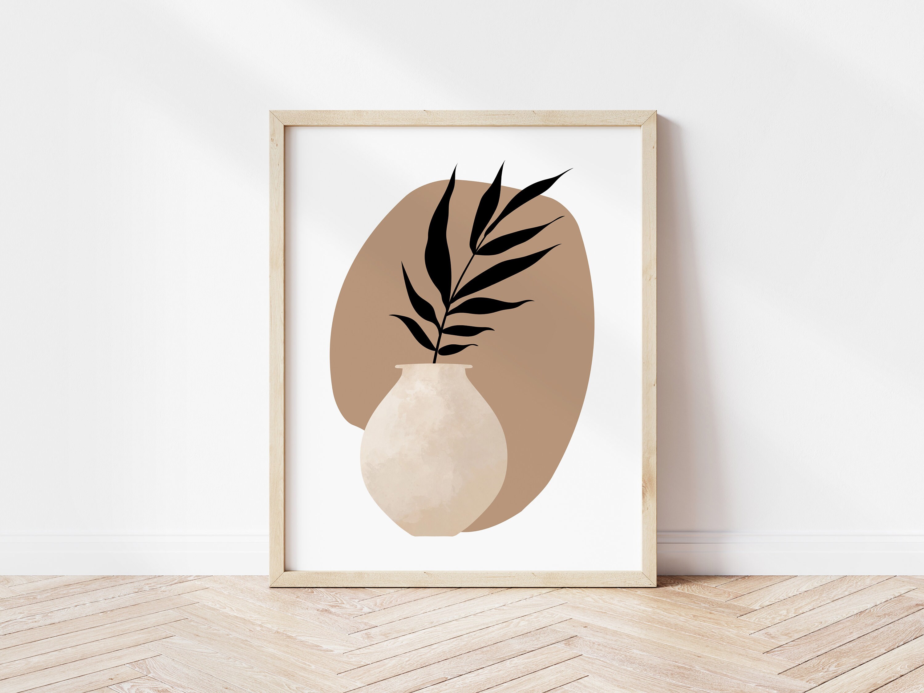 Botanical Boho Wall Art Set of 3, Boho Vase Print, Abstract Plant Print ...