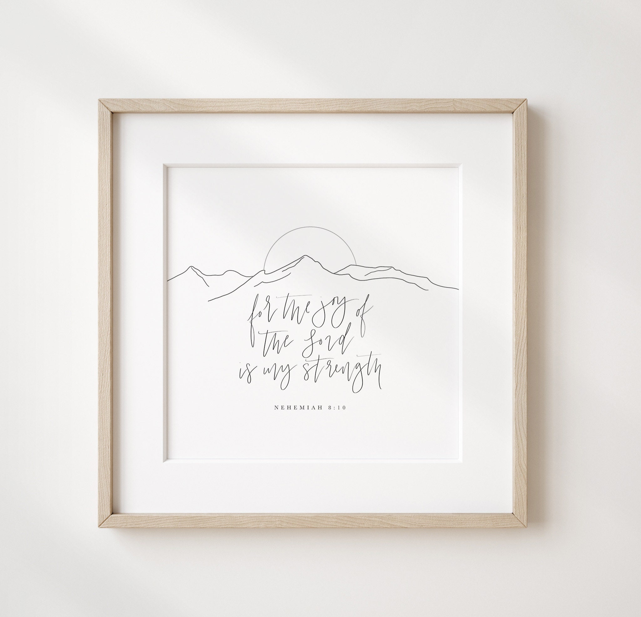 Square Scripture Graphics For the Joy of the Lord is My Strength, Square Scripture Wall Art ...