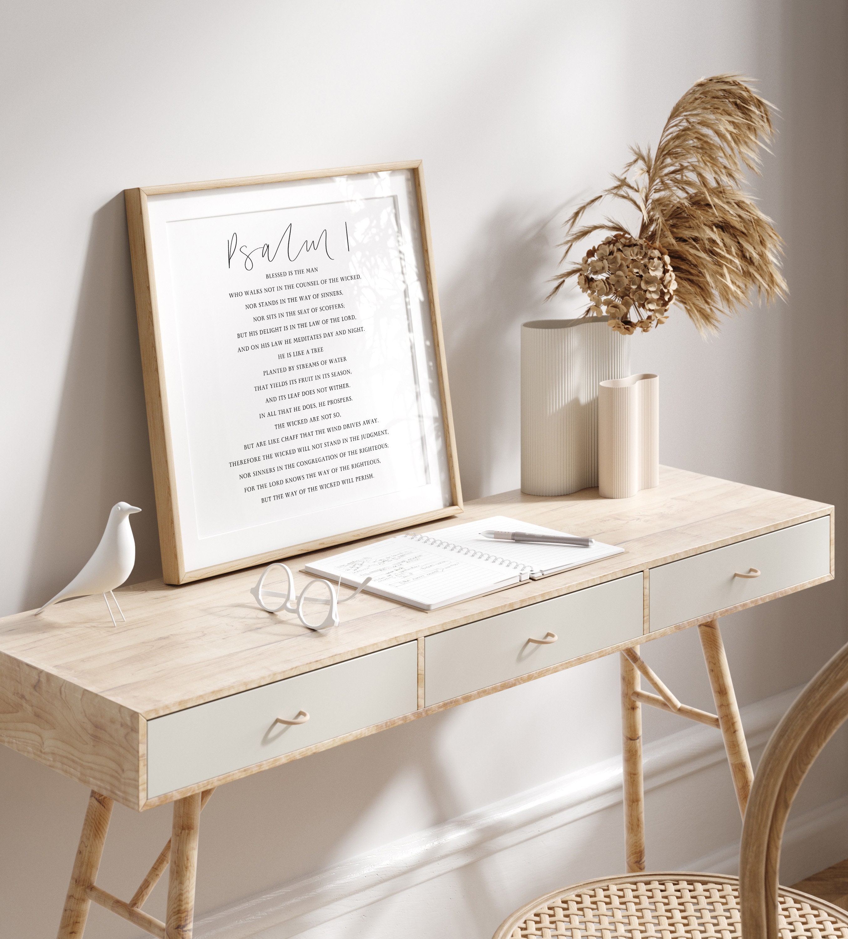 Square Scripture Graphics Psalm 1 Print, Square Scripture Print, Psalm Poster, Christian Wall Art ...