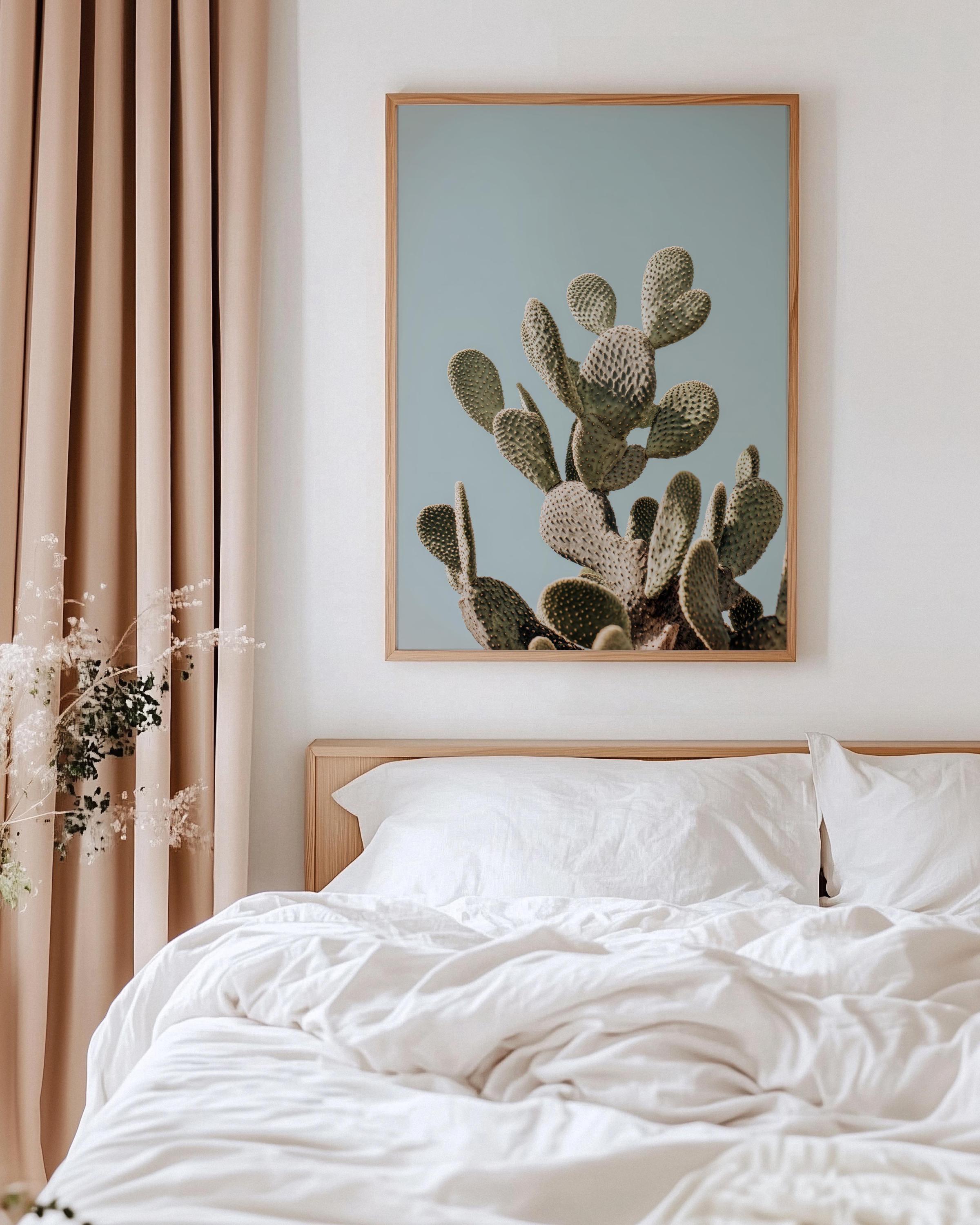 Prickly Pear Cactus Print, Desert Wall Art, Sage Green Botanical Art ...
