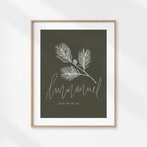 Immanuel God met ons print, kerst print, kerst religieuze print, Immanuel print, kerst kunst aan de muur, kerst christelijke print