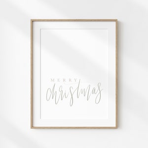 Frohe Weihnachten Druck, moderne Frohe Weihnachten Wandkunst, Weihnachten Wanddekor, Frohe Weihnachten Zeichen, minimalistische Weihnachtsdekor, digital
