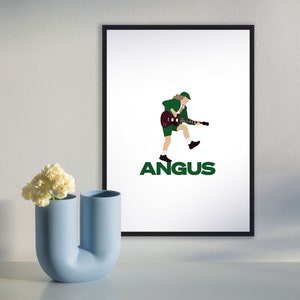 Angus Young ACDC Poster as digital download