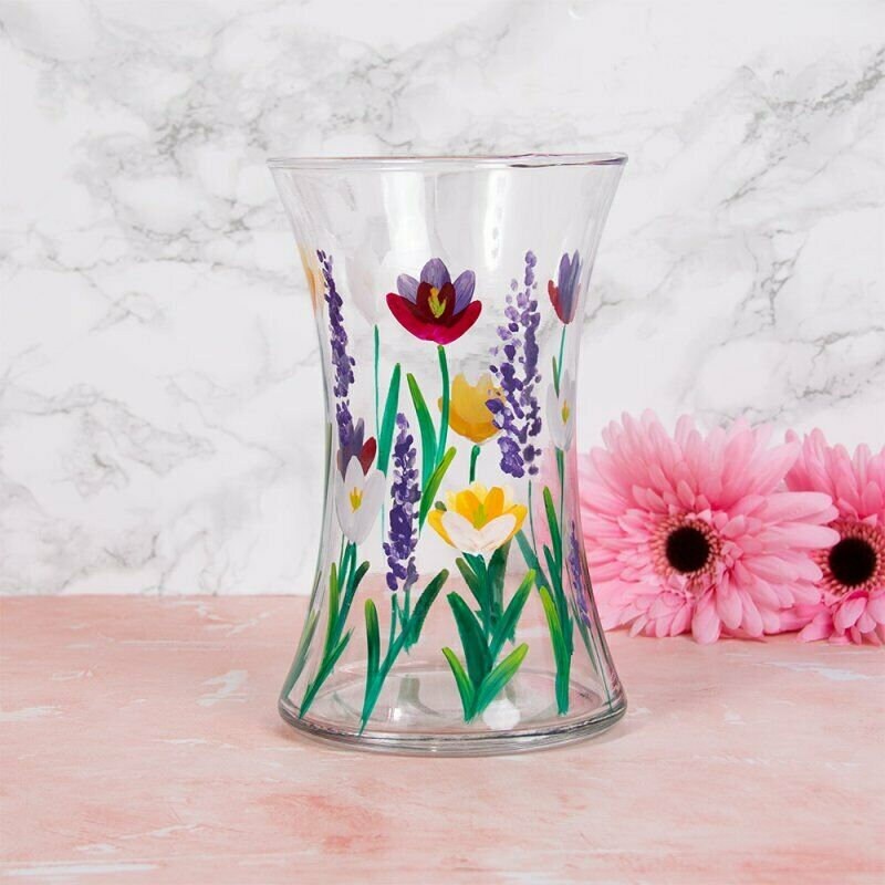 Sanción dinastía Doctrina Painted Glass Vase - Etsy UK