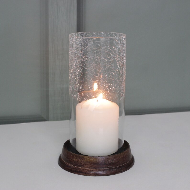 Pillar Hurricane Candle Holder Glass Pillar Candle Holder Etsy UK