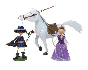 Set of 3 Metal Ornament Tabitha Harry Llamrei Garden Outdoor Home Display Decor Patio Decoration