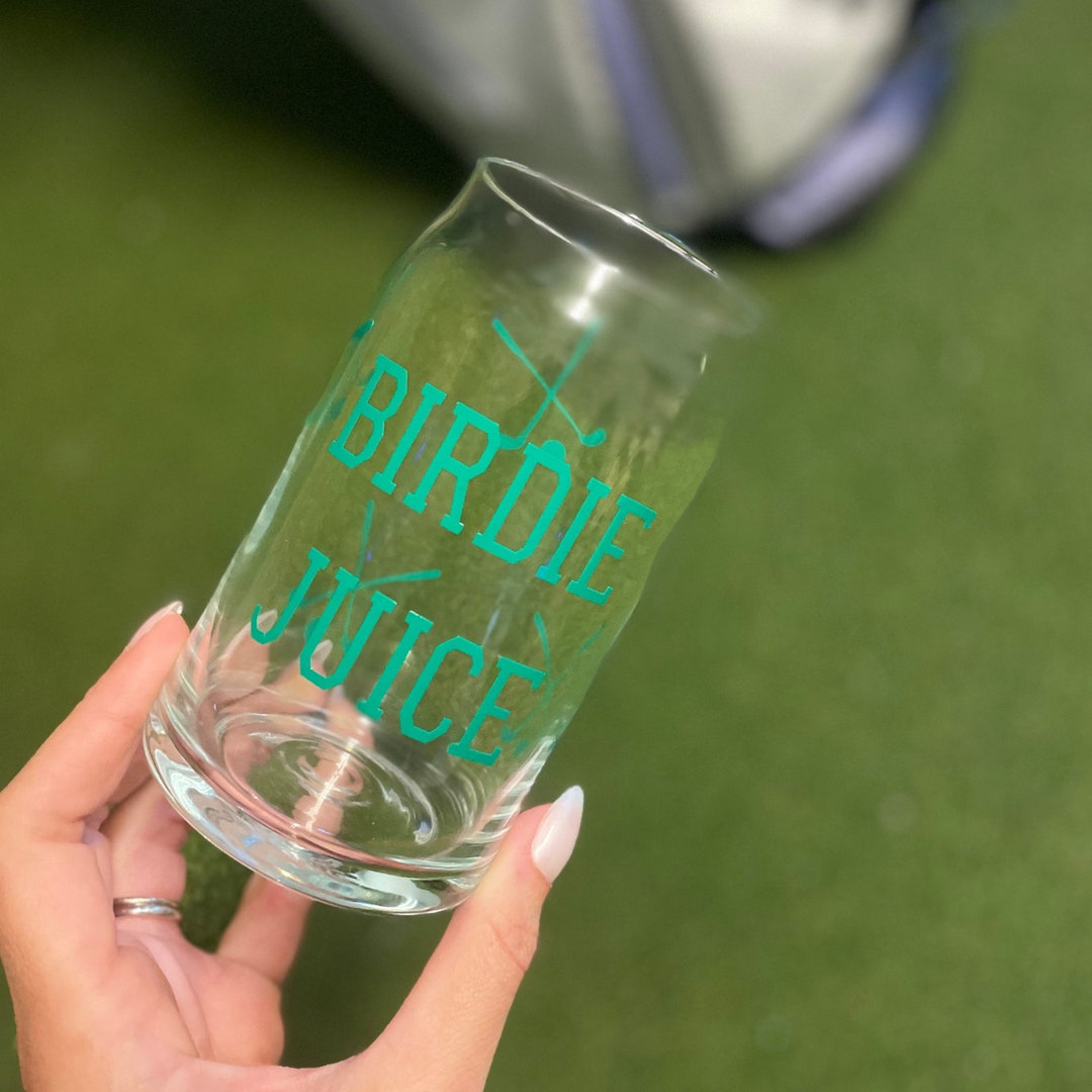 Golfthemed Drinking Glass Funny Sayings Drinking Glass Bamboo Lid