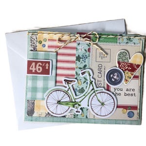 Carte You Are The Best, Bicycle Card, Carte de voeux vintage