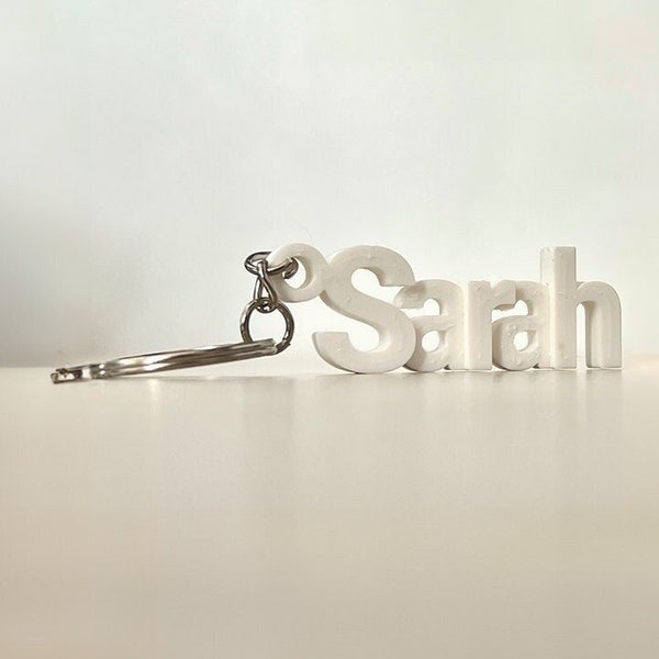 Custom 3D Printed Name Keychain - Custom Key Ring - Party Bag Filler - School Bag Name Tag - Gift for Him - Gift for Her - Gift for Children