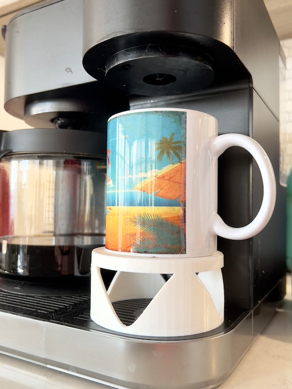 Universal Mug Riser for Coffee Maker, Keurig and Cuisinart Accessories,  Heavy Duty Version, Reduce Splashes and Splatters 