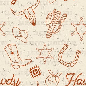Old West seamless png digital design blanket file 300 dpi instant download fabric digital paper western