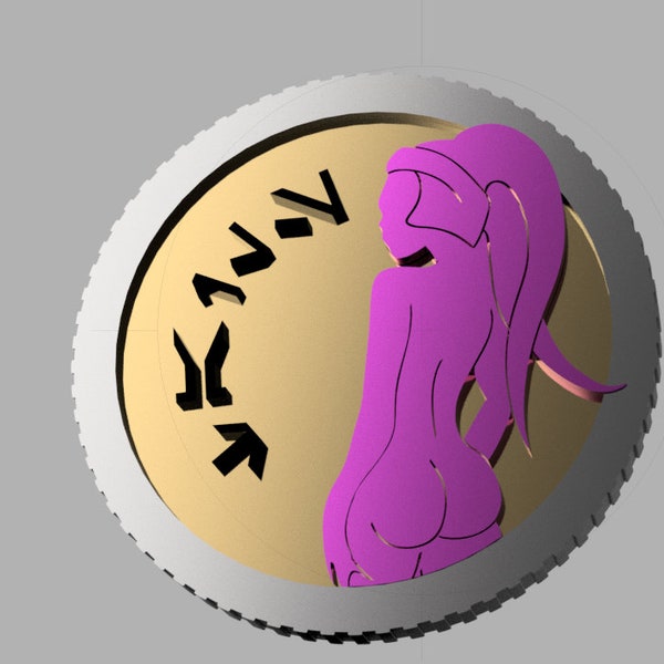 Star Wars Themed Twi'lek "Heads or Tails" coin - STL file for 3D Printing
