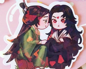 SVSSS Bingqiu chibi Holo-sticker, holografische sticker uitschot schurk zelfbesparend systeem