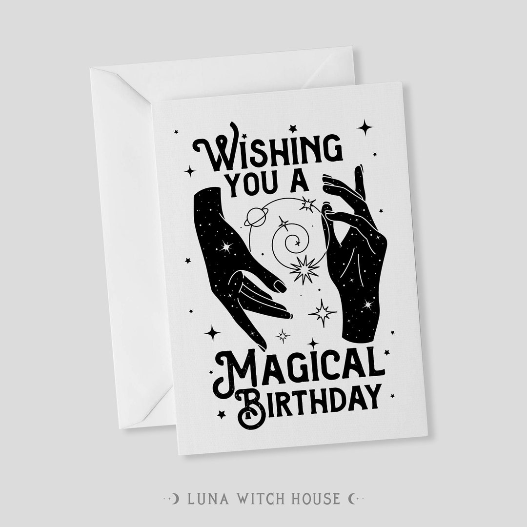 Magical Birthday Card Alternative Card, Witchy Card, Birthday Card