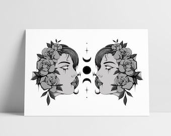 Witches of the Night Art Print - Gothic Home Decor
